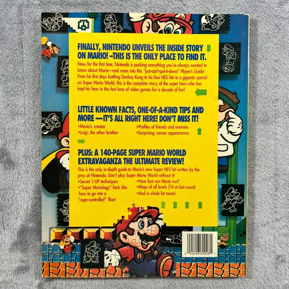 Nintendo Mario Mania Player's Guide SNES Super Mario World Blue Fair Condition